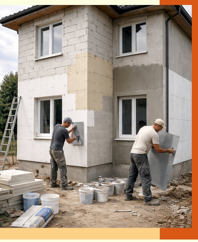 Утепление дома из газобетона в Феодосии от 4266 руб./м² — заказать у ТепломастерФдс